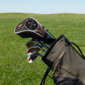 Art Deco Monogramm Kreis Namensdesign Golf Headcover (In SItu)