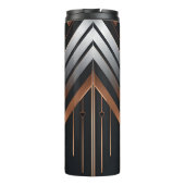 Art Deco Monogramm Kreis Namensdesign Thermosbecher (Rückseite)