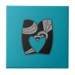 Art Deco Monogramm - M Fliese