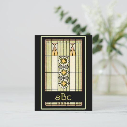 Art Deco Monogrammatikalische Postkarten (Stehend Vorderseite)