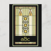 Art Deco Monogrammatikalische Postkarten (Vorderseite)