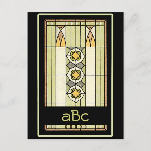 Art Deco Monogrammatikalische Postkarten (Vorderseite)