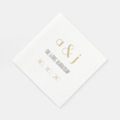 Art Deco Monogramme | Hochzeitspapier Napkins Serviette (Ecke)