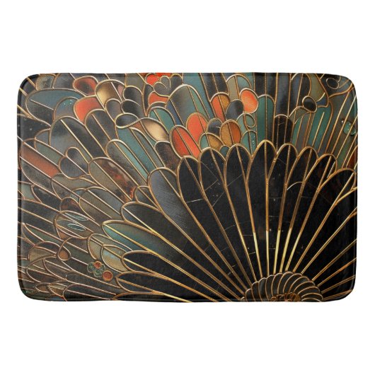 Art Deco Moody Fan Badematte (Vorderseite)