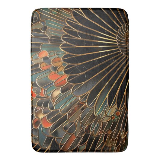 Art Deco Moody Fan Badematte (Vorderseite Vertikal)