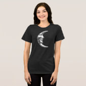 Art Deco Moon - Silber gebürstet Tri-Blend Shirt (Vorderseite voll)