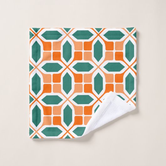 Art Deco Mosaic Badhandtuch Set (Waschlappen)