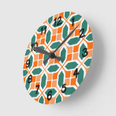 Art Deco Mosaic Runde Wanduhr (Winkel)