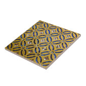Art Deco Mosaik Tiled Gold und Blau Fliese (Seite)