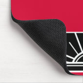 Art Deco Motif in B&W und Red Mouse Pad Mousepad (Ecke)