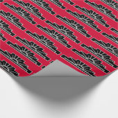 Art Deco Motif in B&W und Red Wrapping Paper Geschenkpapier (Ecke)