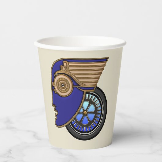 Art Deco Motorhead Pappbecher (Vorderseite)