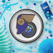 Art Deco Motorhead Pappteller (Party)