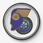 Art Deco Motorhead Pappteller (Vorderseite)