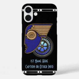 Art Deco Motorhead (Personalisiert) iPhone 16 Plus Hülle