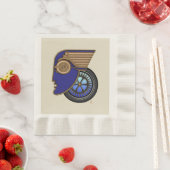 Art Deco Motorhead Serviette (Beispiel)