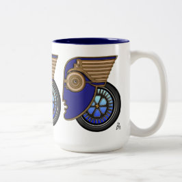 Art Deco Motorhead Zweifarbige Tasse
