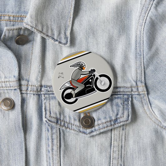 Art-Deco-Motorrad (3"-Button) Button (Beispiel)
