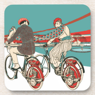 Art Deco Motorradfahren Getränkeuntersetzer