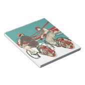 Art Deco Motorradfahren Notizblock (angewinkelt)