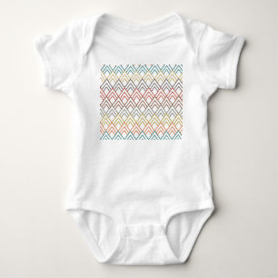 Art Deco Mountains Baby Strampler