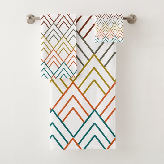 Art Deco Mountains Badhandtuch Set (Insitu)
