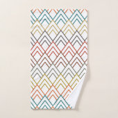 Art Deco Mountains Badhandtuch Set (Handtuch)