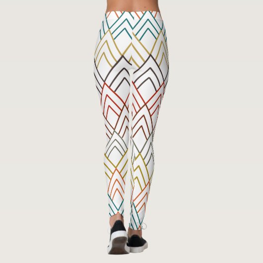 Art Deco Mountains Leggings (Rückseite)