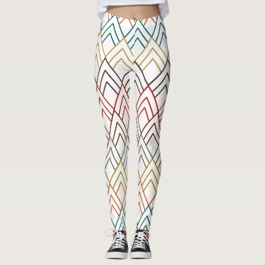 Art Deco Mountains Leggings (Vorderseite)