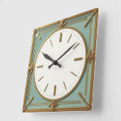Art Deco Münze Quadratische Wanduhr (Winkel)
