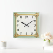 Art Deco Münze Quadratische Wanduhr (Zuhause)