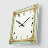 Art Deco Münze Quadratische Wanduhr (Winkel)
