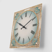 Art Deco Münze Quadratische Wanduhr (Winkel)