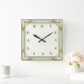 Art Deco Münze Quadratische Wanduhr (Zuhause)