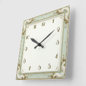 Art Deco Münze Quadratische Wanduhr (Winkel)