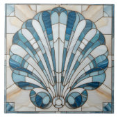 Art Déco - Muschel aus gefestigtem Glas Fliese (Vorderseite)