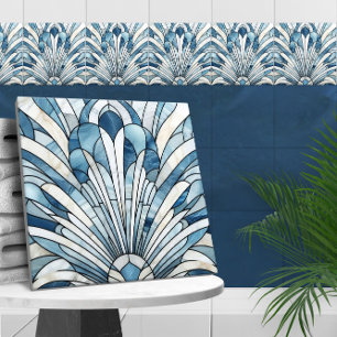 Art Déco - Muschel aus gefestigtem Glas Fliese