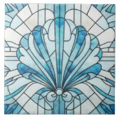 Art Déco - Muschel aus gefestigtem Glas Fliese (Vorderseite)