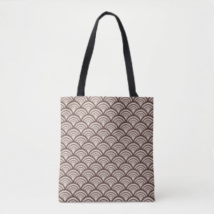 Art Deco Muschel Bogen Schokoladenbraun Tasche