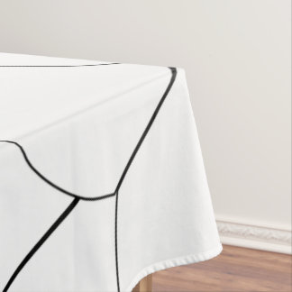 Art Deco Muschel Design Schwarz-Weiß Tablette Tischdecke