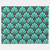 Art Deco Muschel Form Fleecedecke (Vorderseite (Horizontal))