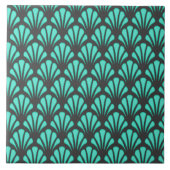 Art Deco Muschel Form Fliese (Vorderseite)