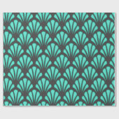 Art Deco Muschel Form Geschenkpapier (Flach)