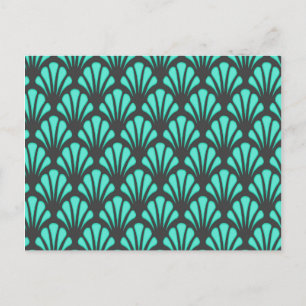 Art Deco Muschel Form Postkarte