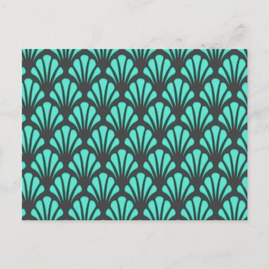 Art Deco Muschel Form Postkarte (Vorderseite)