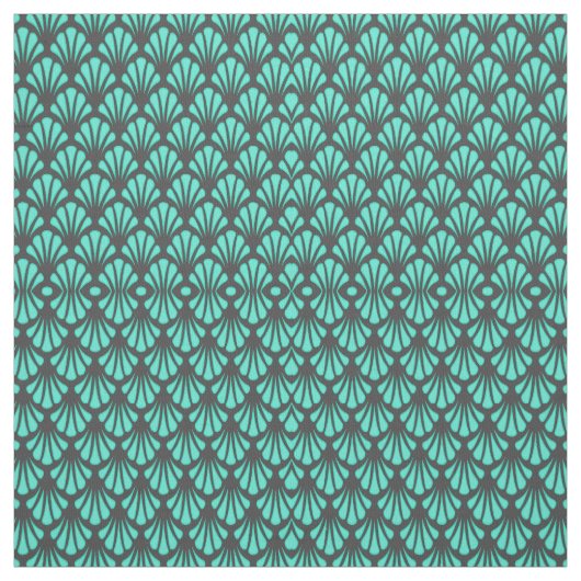 Art Deco Muschel Form Stoff (Muster)