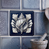 Art Deco Muschel Silber Perlmutt Stil Fliese