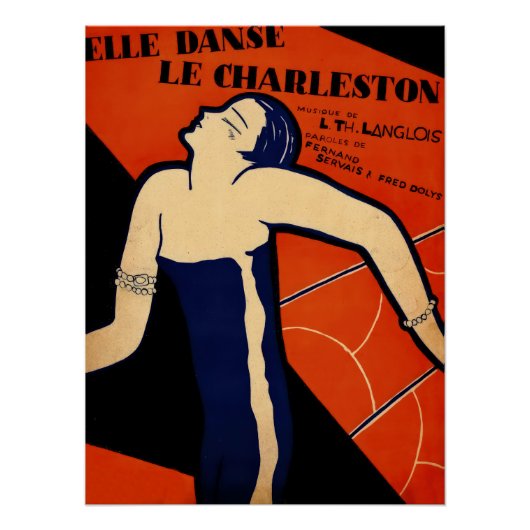 Art Deco Music Illustration Poster (Vorderseite)