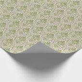 Art Deco Muster 01 - Camouflage Green on White Geschenkpapier (Ecke)