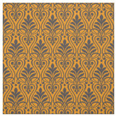 Art Deco Muster 01 - Deko Black on Vivid Gamboge Stoff (Muster)